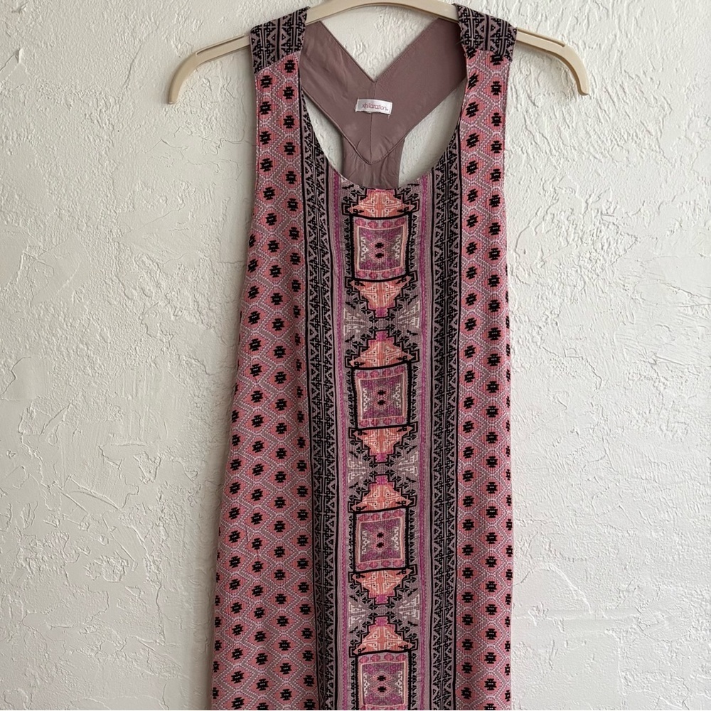 Xhilaration Peach and‎ Black long Dress Size Medium